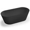 Ruvati 67-inch Black epiStone Solid Surface Oval Freestanding Bath Tub Omnia Matte RVB6750BK - alternate 2